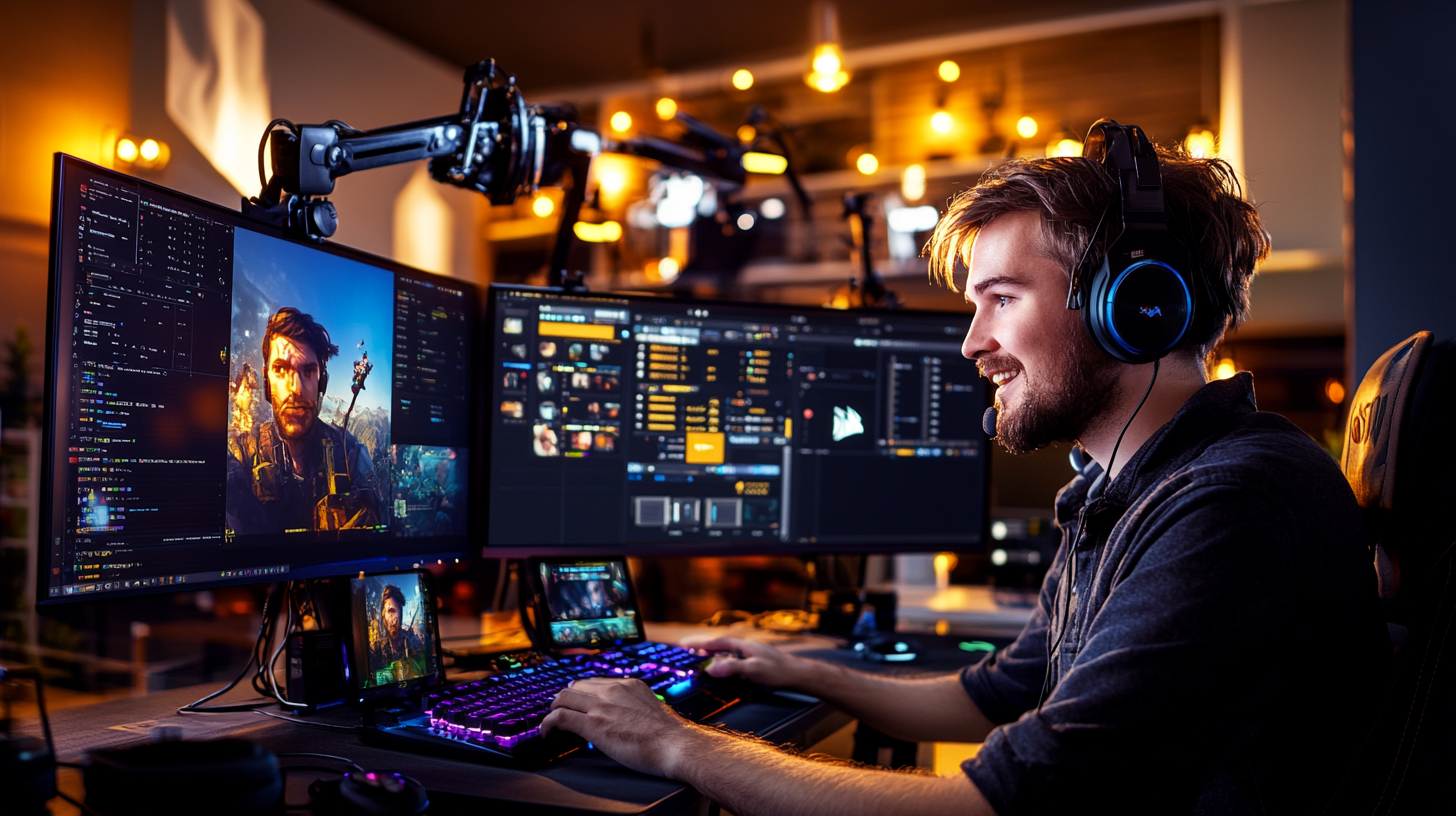 Profesyonel içerik üreticisi, resmi Discord Nitro hizmetleriyle yüksek performanslı PC ve çoklu monitörlerde canlı oyun yayını yapıyor.