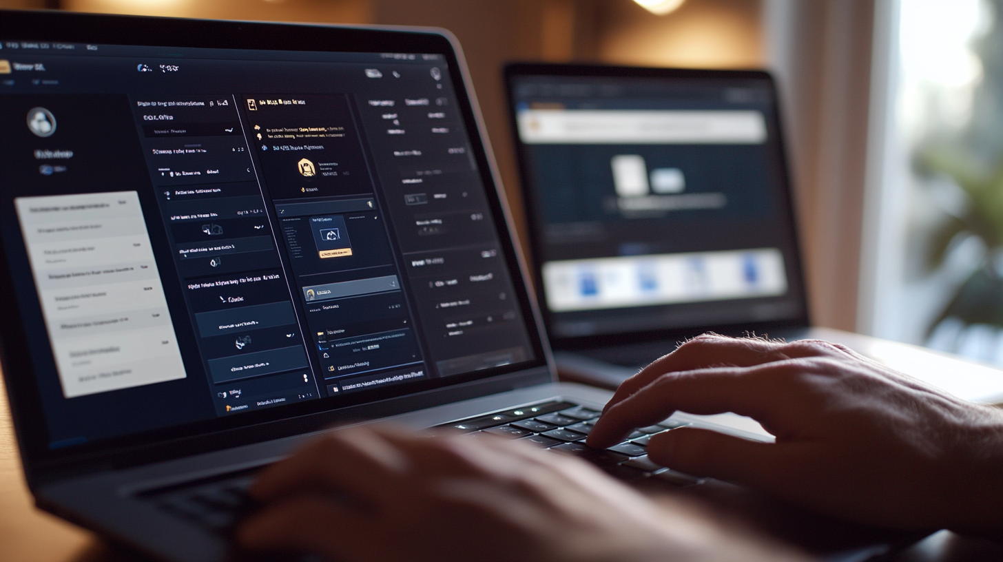 Yakın çekim eller laptop klavyesinde, açık güvenlik panelleri ve eklenti yönetimi arayüzleriyle WordPress güvenlik uygulaması.